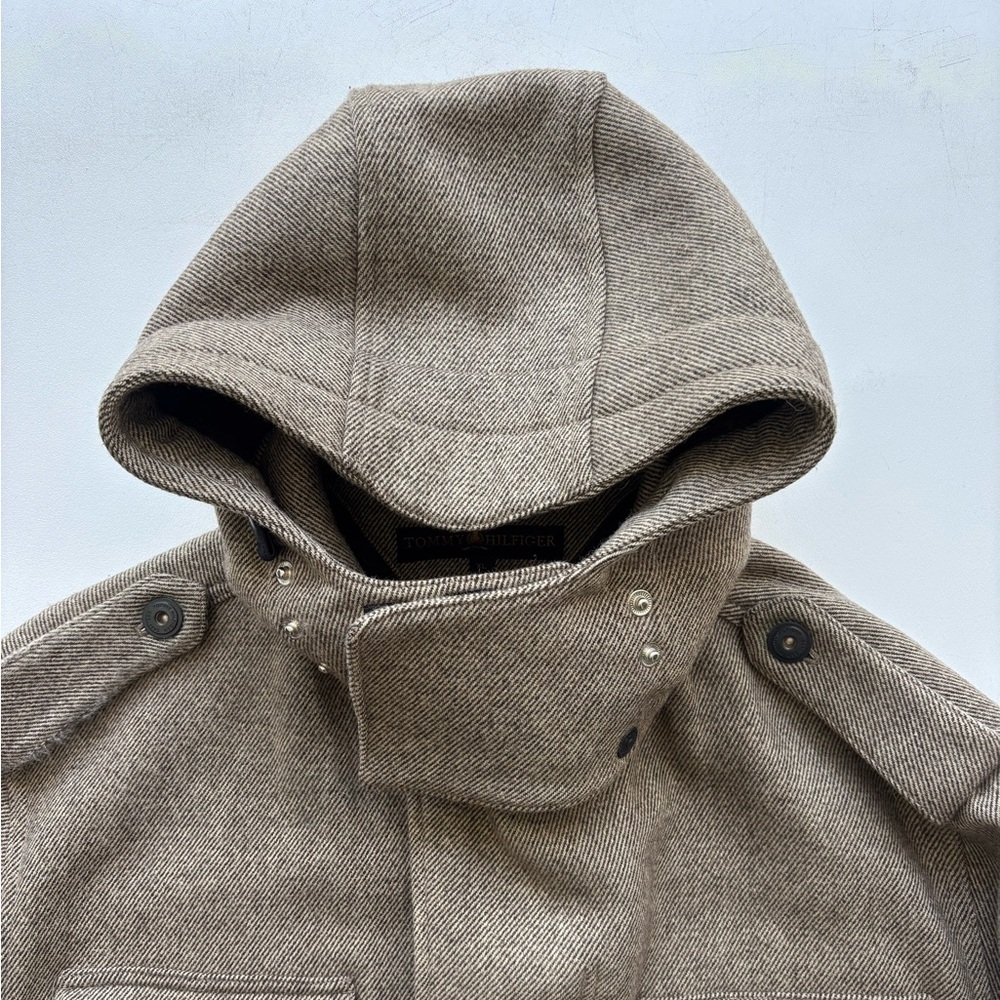Tommy Hilfiger wool coat XL camel color detachable hood men’s field jacket - Picture 5 of 16